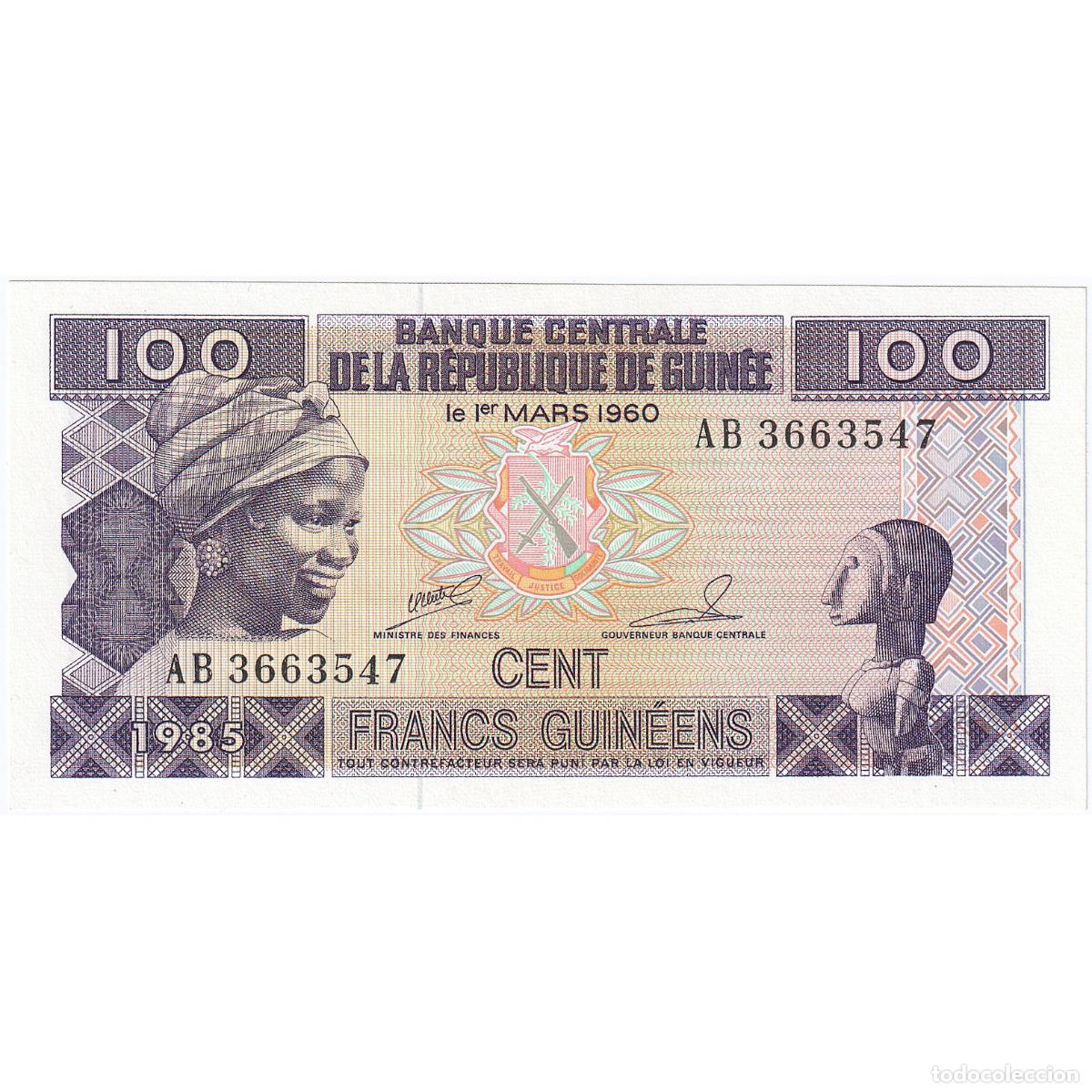 Billetes extranjeros: [#196103] 100 Francs, 1985, Guinea, KM:35a, UNC - Foto 1
