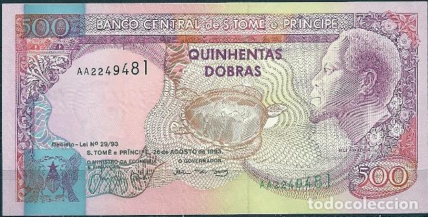 Billets internationaux: S. TOM&Eacute; E PRINCIPE - 500 DOBRAS 1993 - S/C - SERIE AA