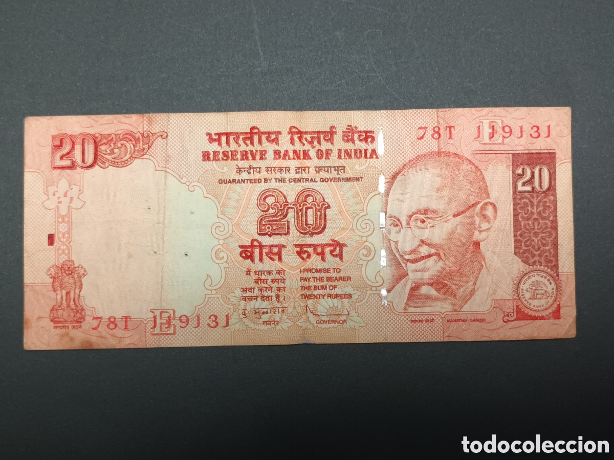 Billetes extranjeros: INDIA. BILLETE DE 20 RUPIAS. - Foto 1