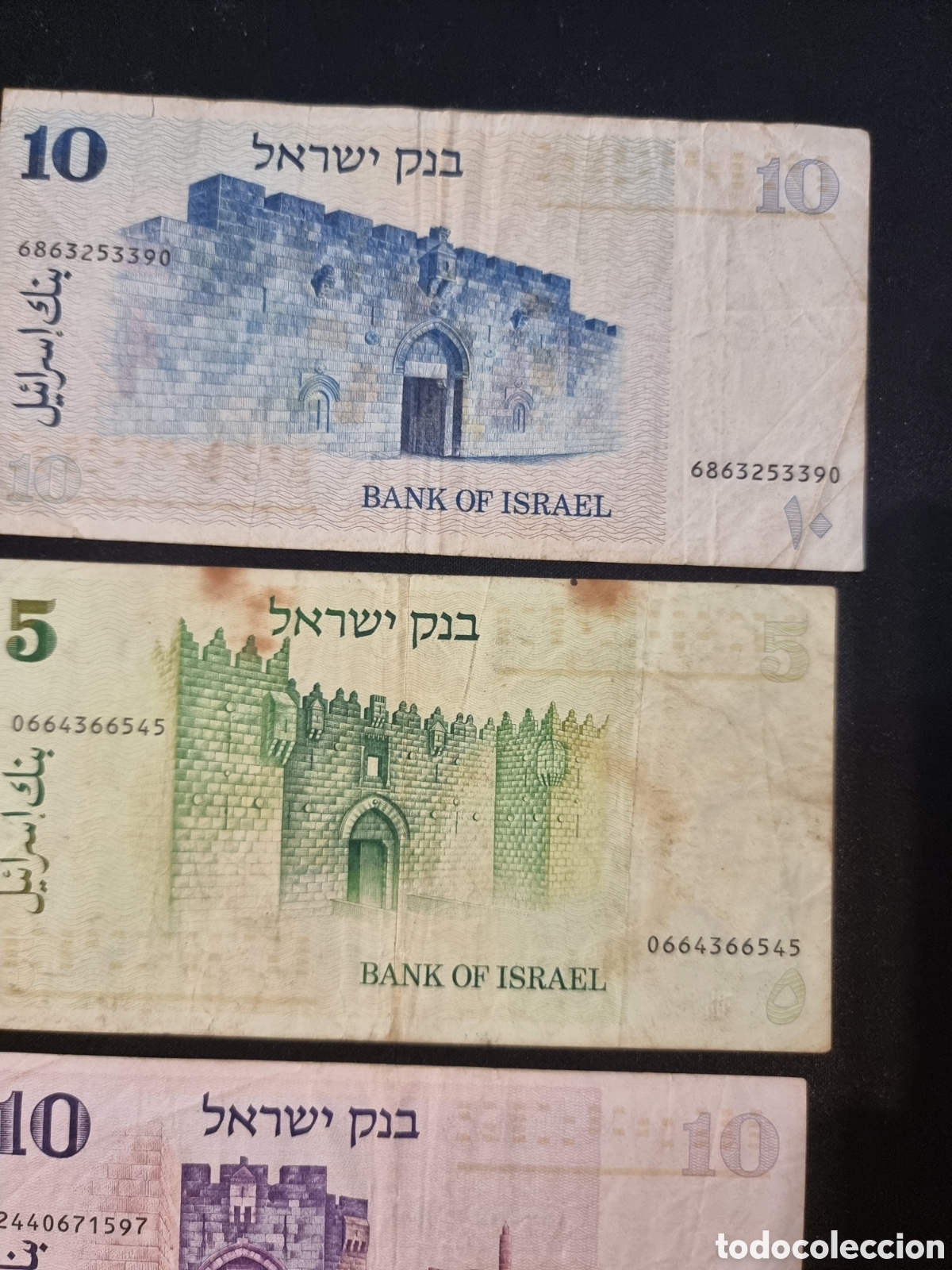 Billetes extranjeros: ISRAEL 4 Billetes Sheqel - Foto 5