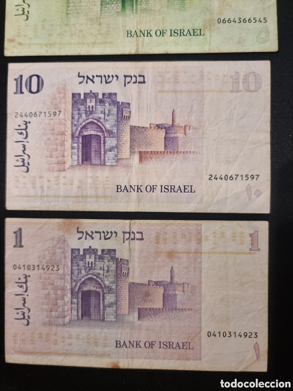 Billetes extranjeros: ISRAEL 4 Billetes Sheqel - Foto 6