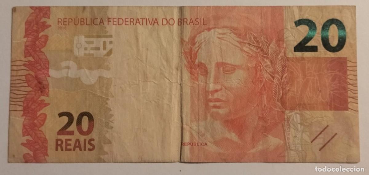 Billetes extranjeros: BILLETE 20 Reais .BRASIL 2010. - Foto 2