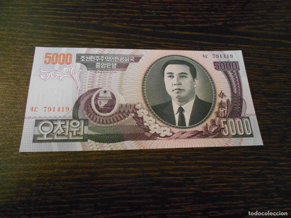 Billetes extranjeros: COREA DEL NORTE-BILLETE-5000 WON-2006-SC-UNC - Foto 1
