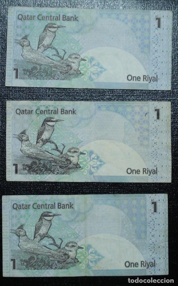 Billetes extranjeros: QATAR 3 x 1 RIYAL. BANKNOTES. - Foto 1