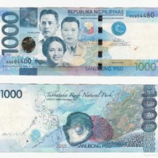 Billetes extranjeros: FILIPINAS 1000 PESOS 2012 PICK 211A N/S AQ904480 CIRCULADO (VER ESCANEO)