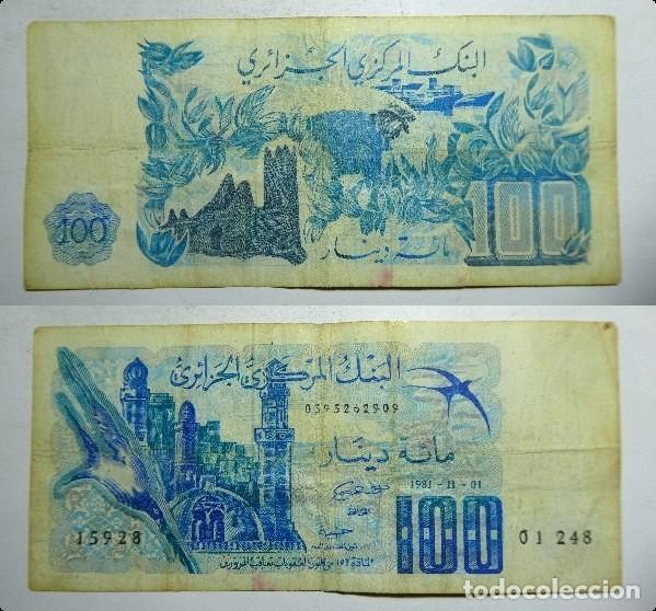 Billetes extranjeros: BILLETE DE ARGELIA 100 DINARS 1981 circulado - Foto 1