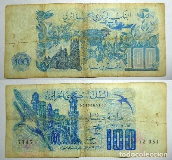 Billetes extranjeros: BILLETE DE ARGELIA 100 DINARS 1981 circulado - Foto 1