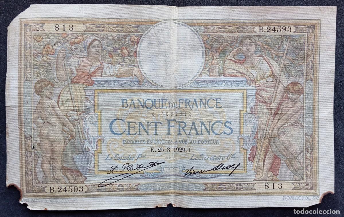 Billetes extranjeros: Francia 100 francos 1929 pick 78B - Foto 1