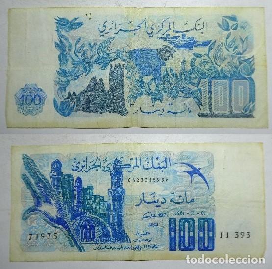 Billetes extranjeros: BILLETE DE ARGELIA 100 DINARS 1981 circulado - Foto 1