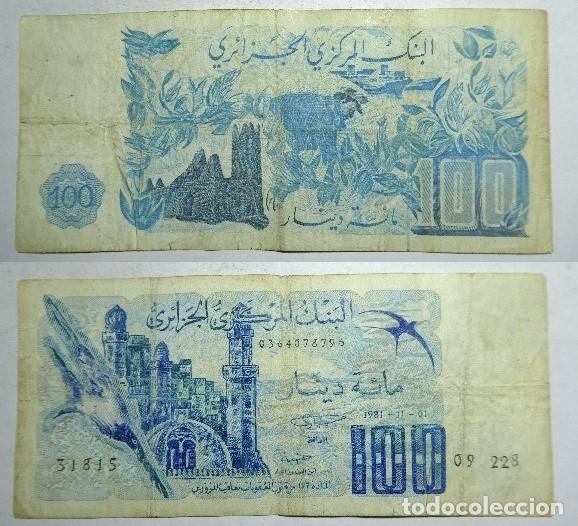 Billetes extranjeros: BILLETE DE ARGELIA 100 DINARS 1981 circulado - Foto 1