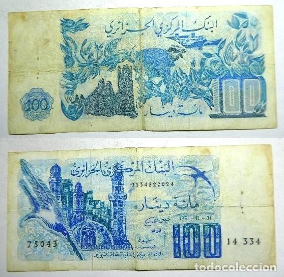 Billetes extranjeros: BILLETE DE ARGELIA 100 DINARS 1981 circulado - Foto 1