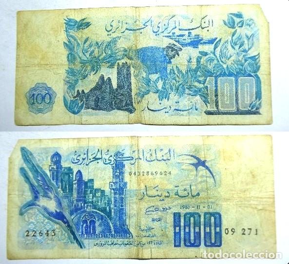 Billetes extranjeros: BILLETE DE ARGELIA 100 DINARS 1981 circulado - Foto 1