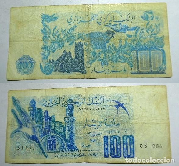 Billetes extranjeros: BILLETE DE ARGELIA 100 DINARS 1981 circulado - Foto 1