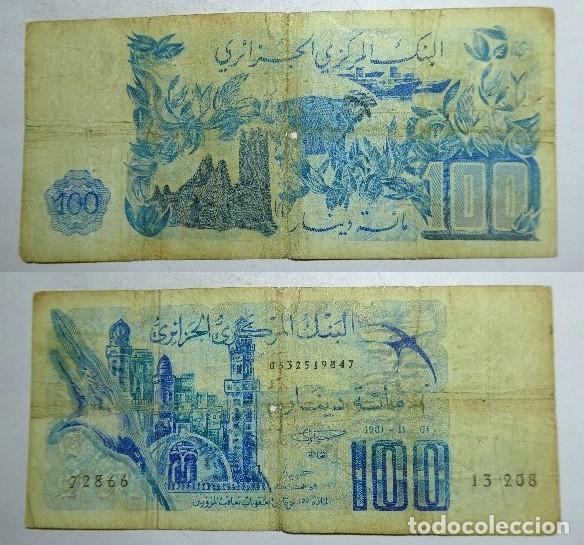 Billetes extranjeros: BILLETE DE ARGELIA 100 DINARS 1981 circulado - Foto 1
