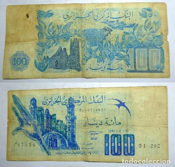 Billetes extranjeros: BILLETE DE ARGELIA 100 DINARS 1981 circulado - Foto 1