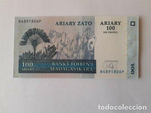 Billetes extranjeros: MADAGASCAR 100 ARIARY 2004 SC/UNC - Foto 1