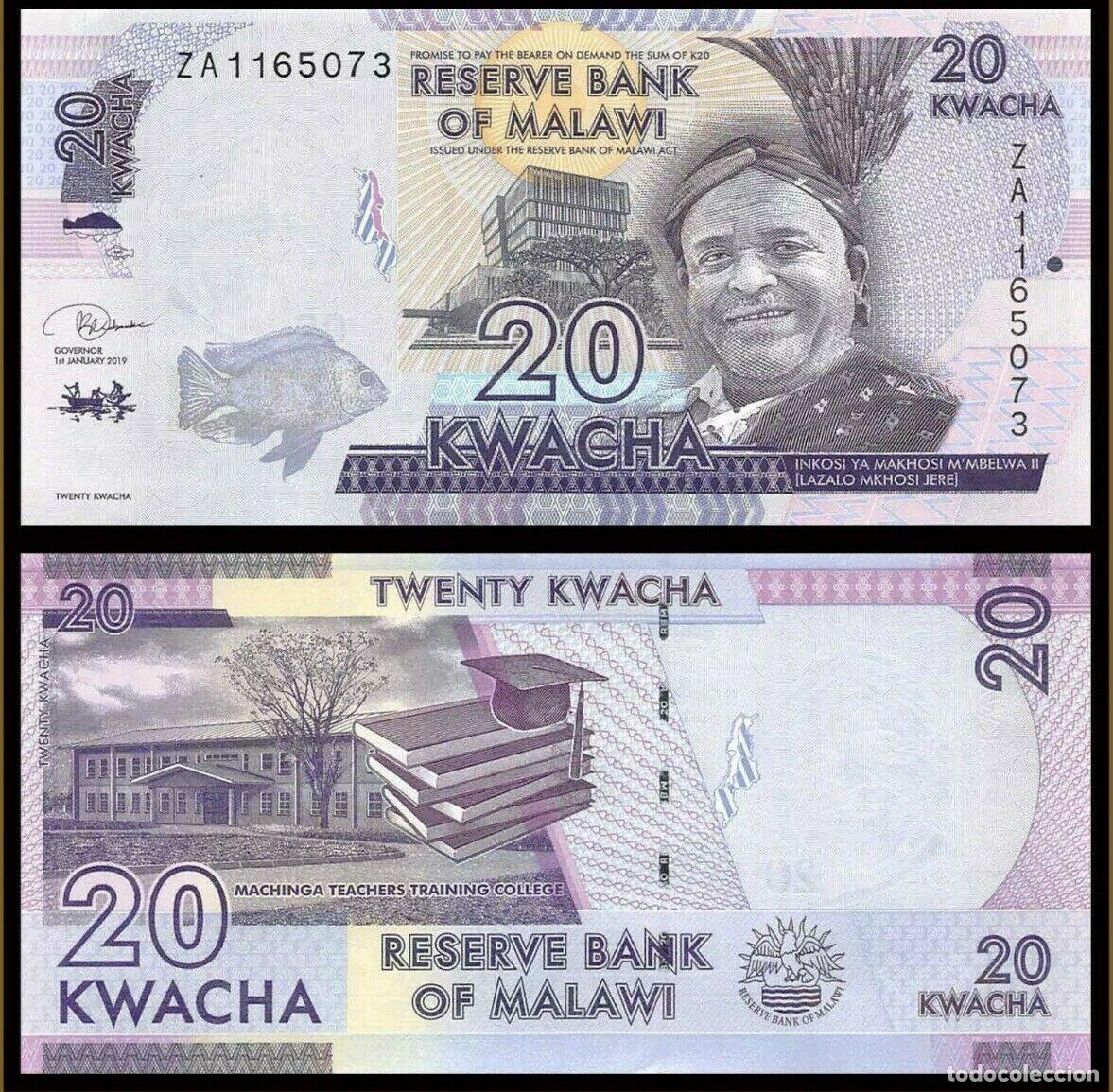 Billetes extranjeros: MALAWI 20 Kwacha 2016 . SC/ UNC - Foto 1