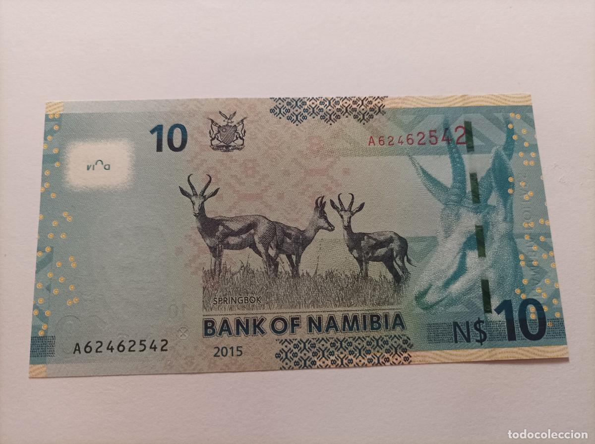 Billetes extranjeros: Billete de Namibia de 10 d&oacute;lares, serie A, a&ntilde;o 2014, UNC - Foto 1