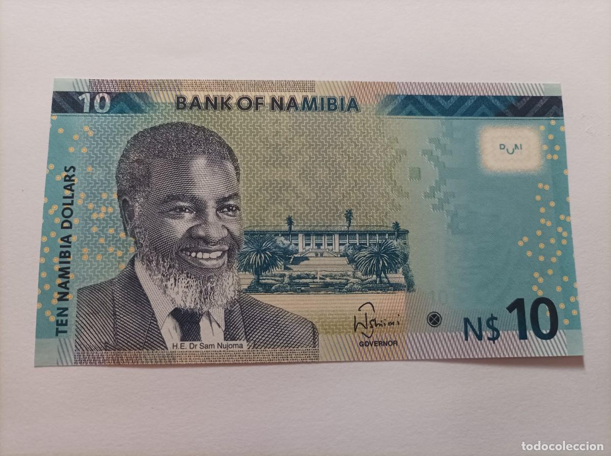 Billetes extranjeros: Billete de Namibia de 10 d&oacute;lares, serie A, a&ntilde;o 2014, UNC - Foto 2