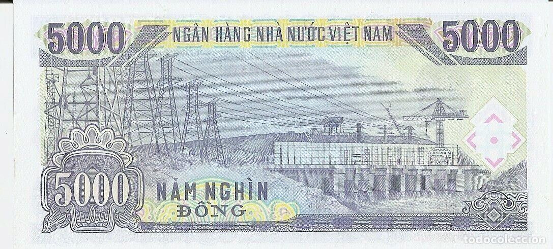 Billetes extranjeros: VIETNAM 5000 DONG 1991 SC/UNC - Foto 2