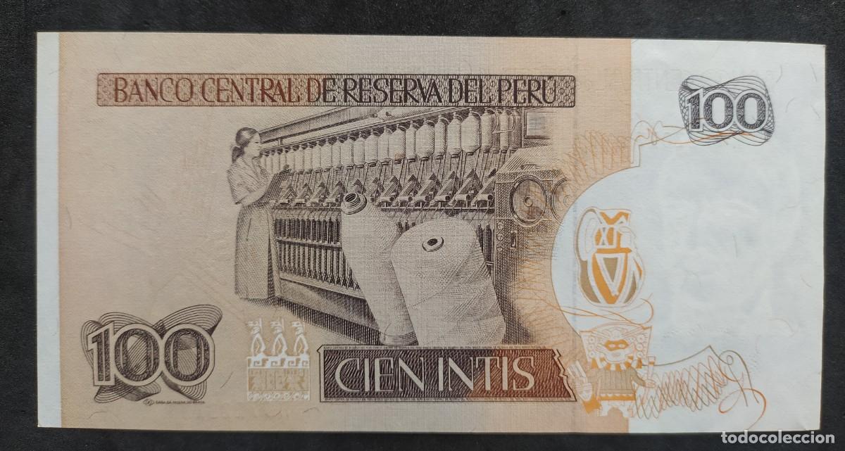 Billetes extranjeros: Per&uacute; 100 intis 1986 Pick 132B SC (UNC) - Foto 2