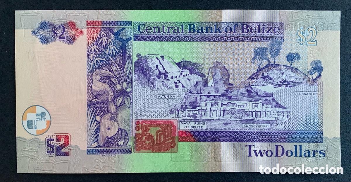Billetes extranjeros: CMC BELICE (BELIZE) 2 DOLARES 2002 PICK 60-B SC - Foto 2