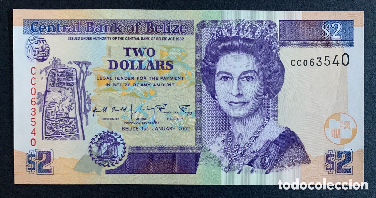 Billetes extranjeros: CMC BELICE (BELIZE) 2 DOLARES 2002 PICK 60-B SC - Foto 1