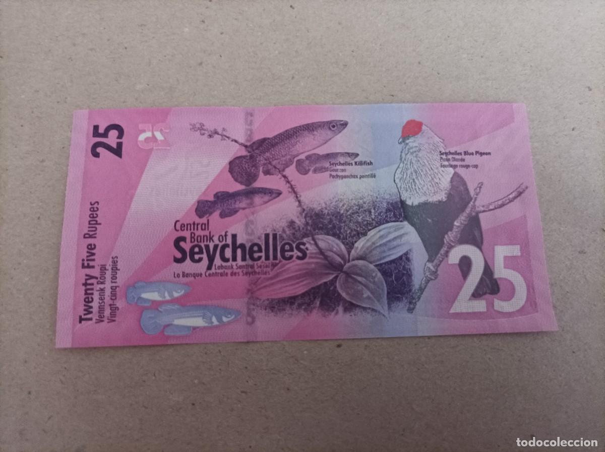 Billetes extranjeros: Billete de Seychelles de 25 Rupias, a&ntilde;o 2016, UNC - Foto 2