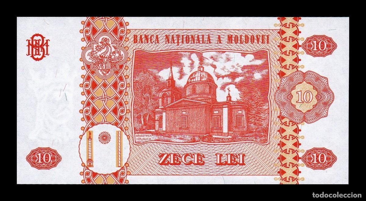 Billetes extranjeros: Moldavia 10 Lei 2009 Pick 10f Sc Unc - Foto 2