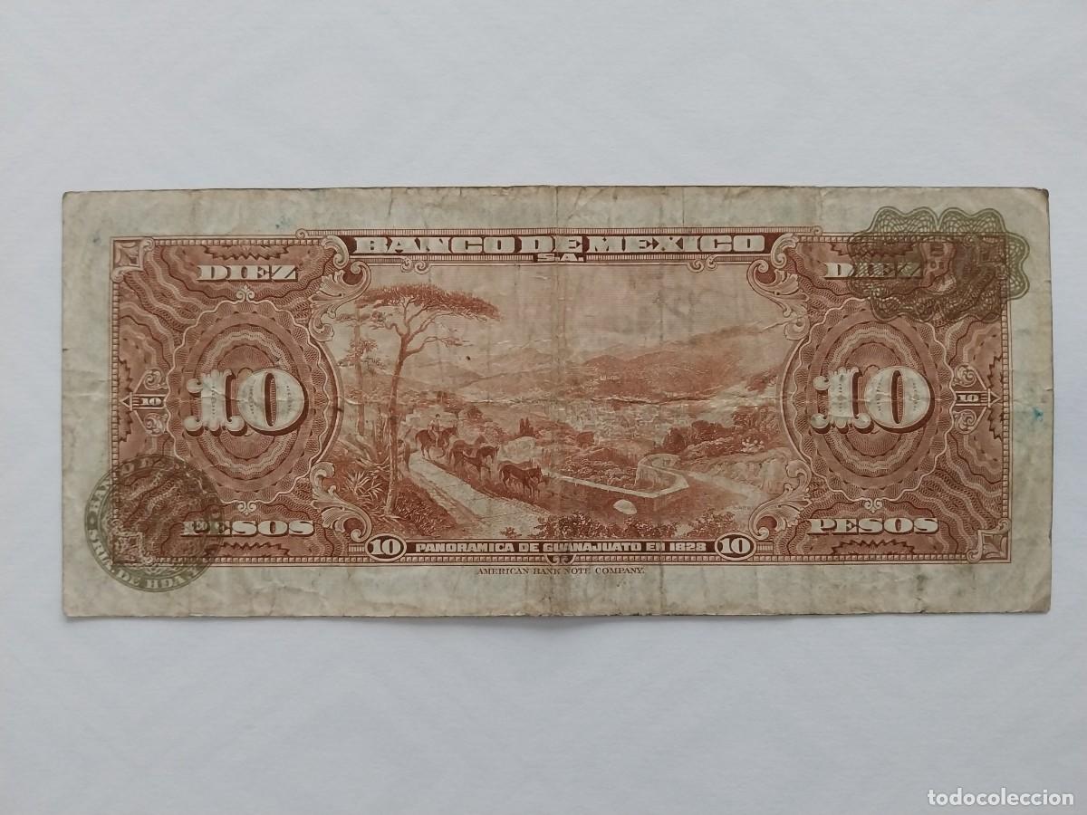 Billetes extranjeros: M&Eacute;XICO 10 PESOS 1961 - Foto 4