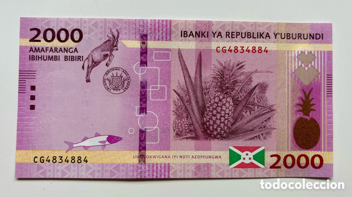 Billetes extranjeros: Billete BURUNDI 2000 Francos 2018 SC - Foto 2