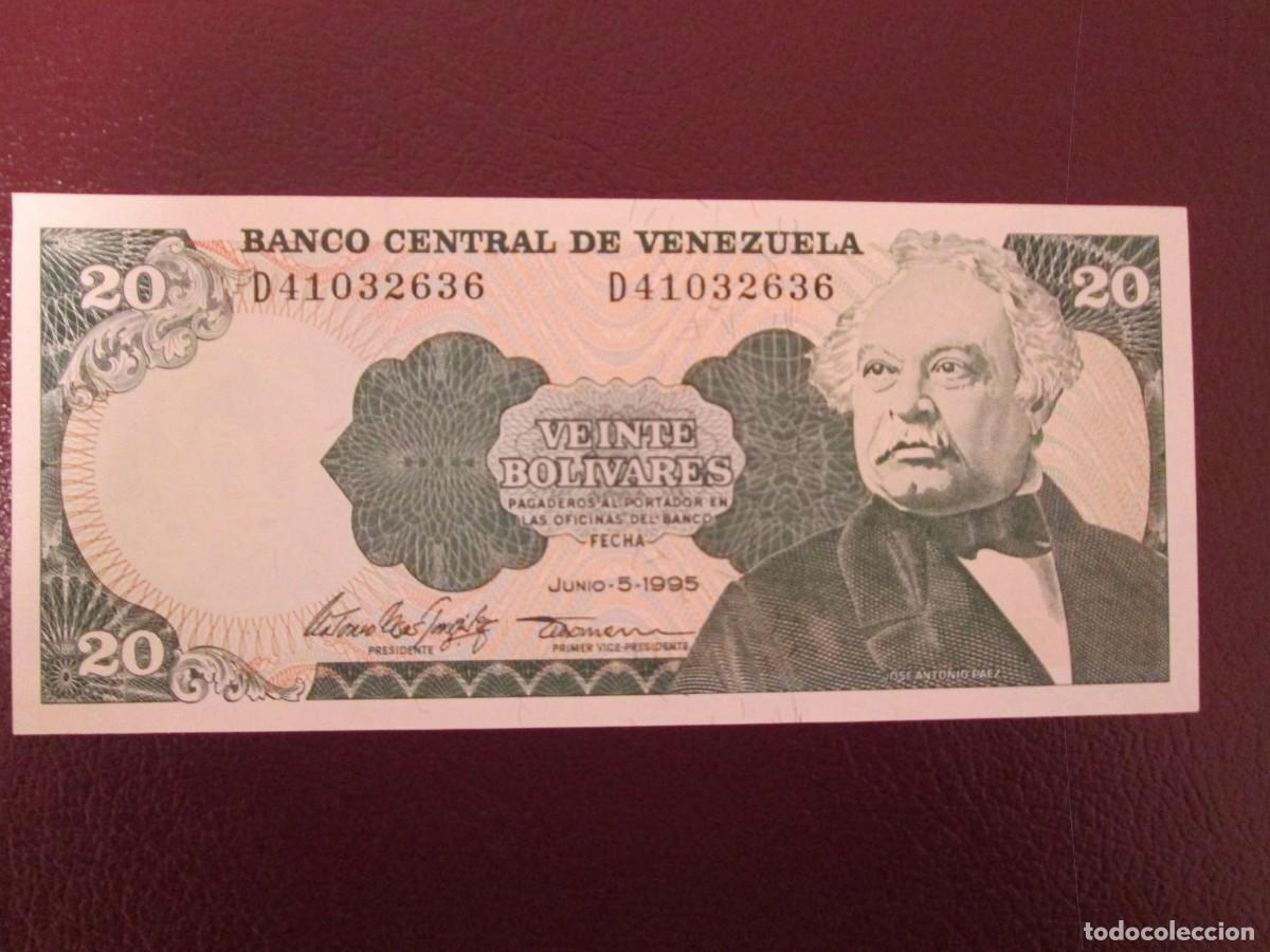 Billetes extranjeros: 20 BLIVARES 1995 VENEZUELA - Foto 2