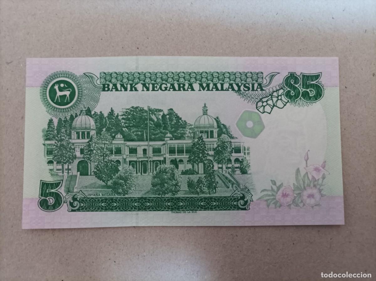 Billetes extranjeros: Billete de Malasia de 5 Ringgit, a&ntilde;o 1995, UNC - Foto 1