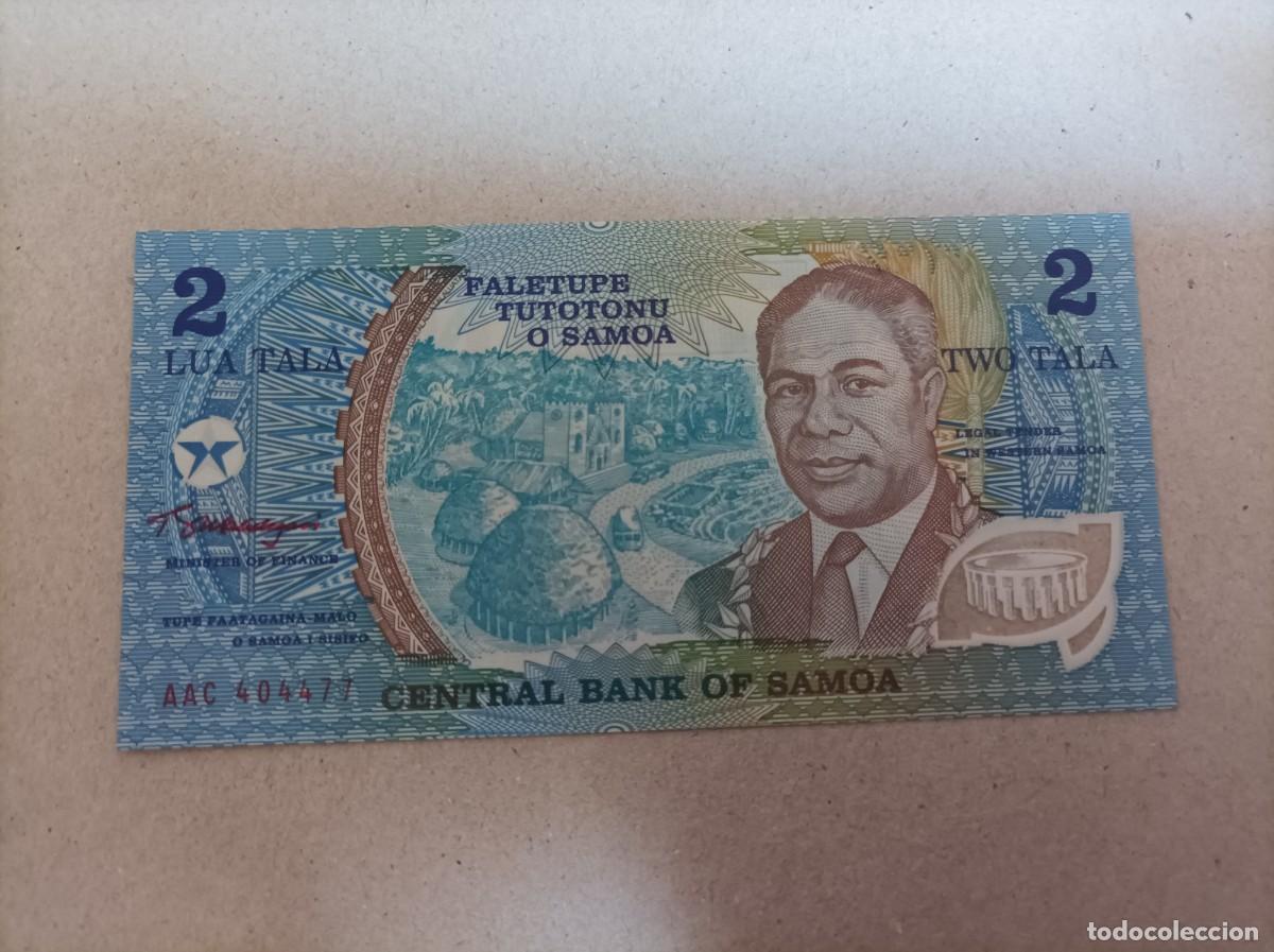 Billetes extranjeros: Billete de Samoa de 2 tala, a&ntilde;o 1990, UNC - Foto 1