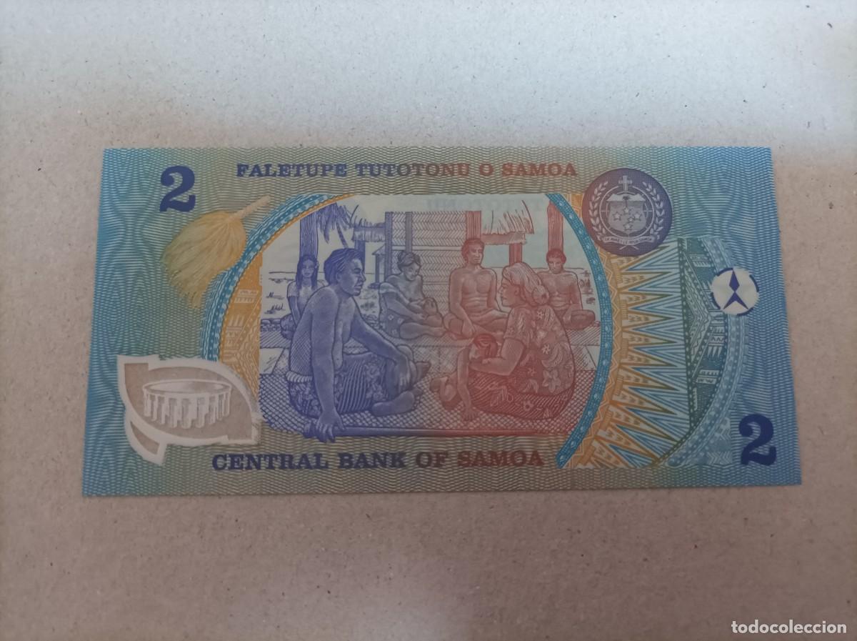 Billetes extranjeros: Billete de Samoa de 2 tala, a&ntilde;o 1990, UNC - Foto 2