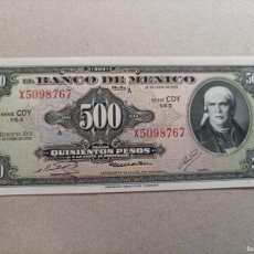 Billetes extranjeros: BILLETE DE MÉXICO 500 PESOS DEL AÑO 1978, UNC