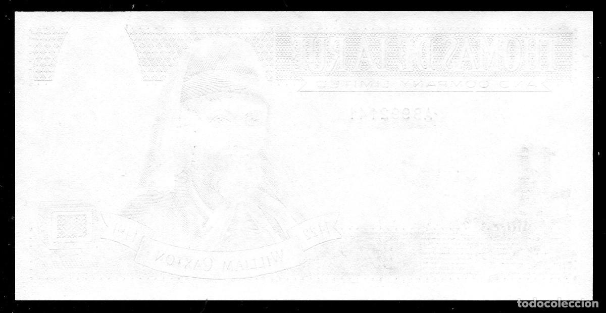 Billetes extranjeros: Test Note Th. De La Rue, W. Caxton, UNC -, Paper, W/ Serial-#, INTAGLIO - Foto 2