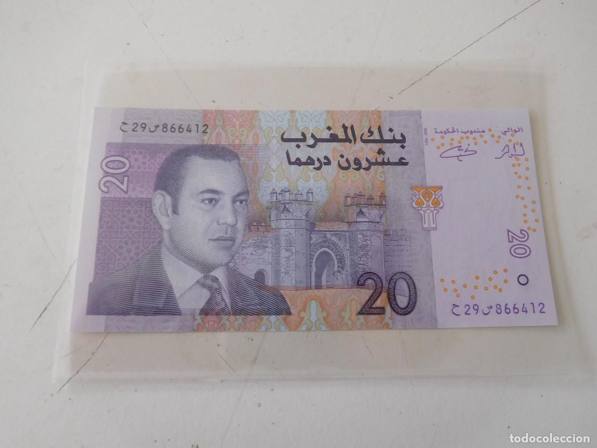 Billetes extranjeros: Marruecos. 20 Dirhams 2005 - Foto 1