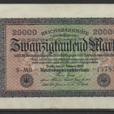 Billetes extranjeros: BILLETE ALEMANIA 1923 - VALOR 20.000 MARK S/C