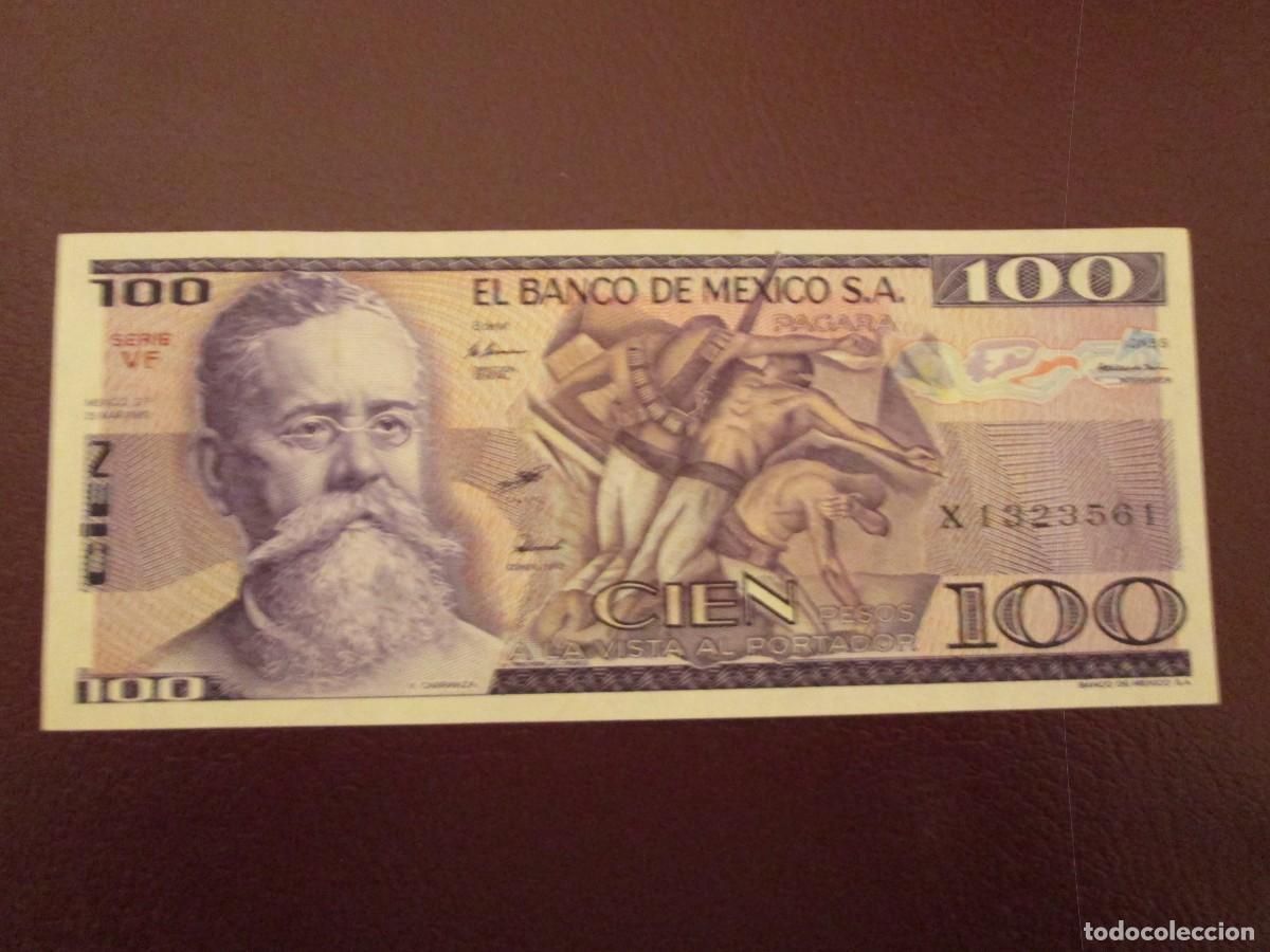 Billetes extranjeros: 100 pesos MEXICO SIN CIRCULAR - Foto 2