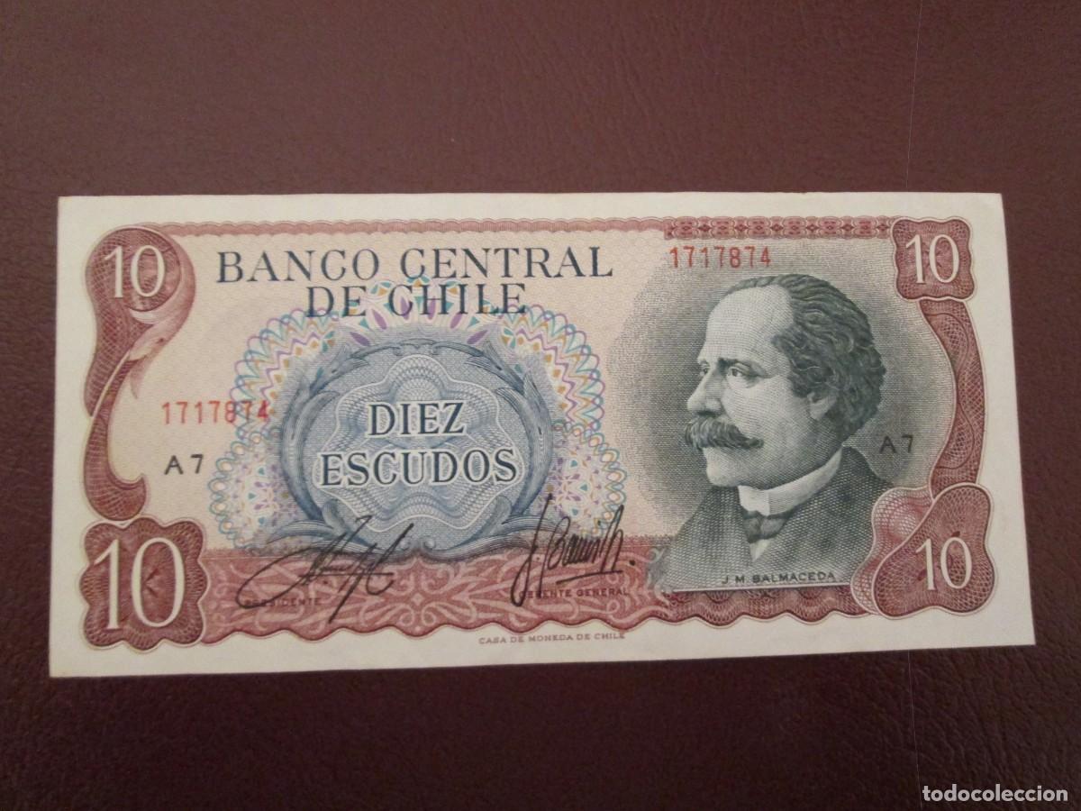Billetes extranjeros: BILLETE 10 ESCUDOS CHILE - Foto 2