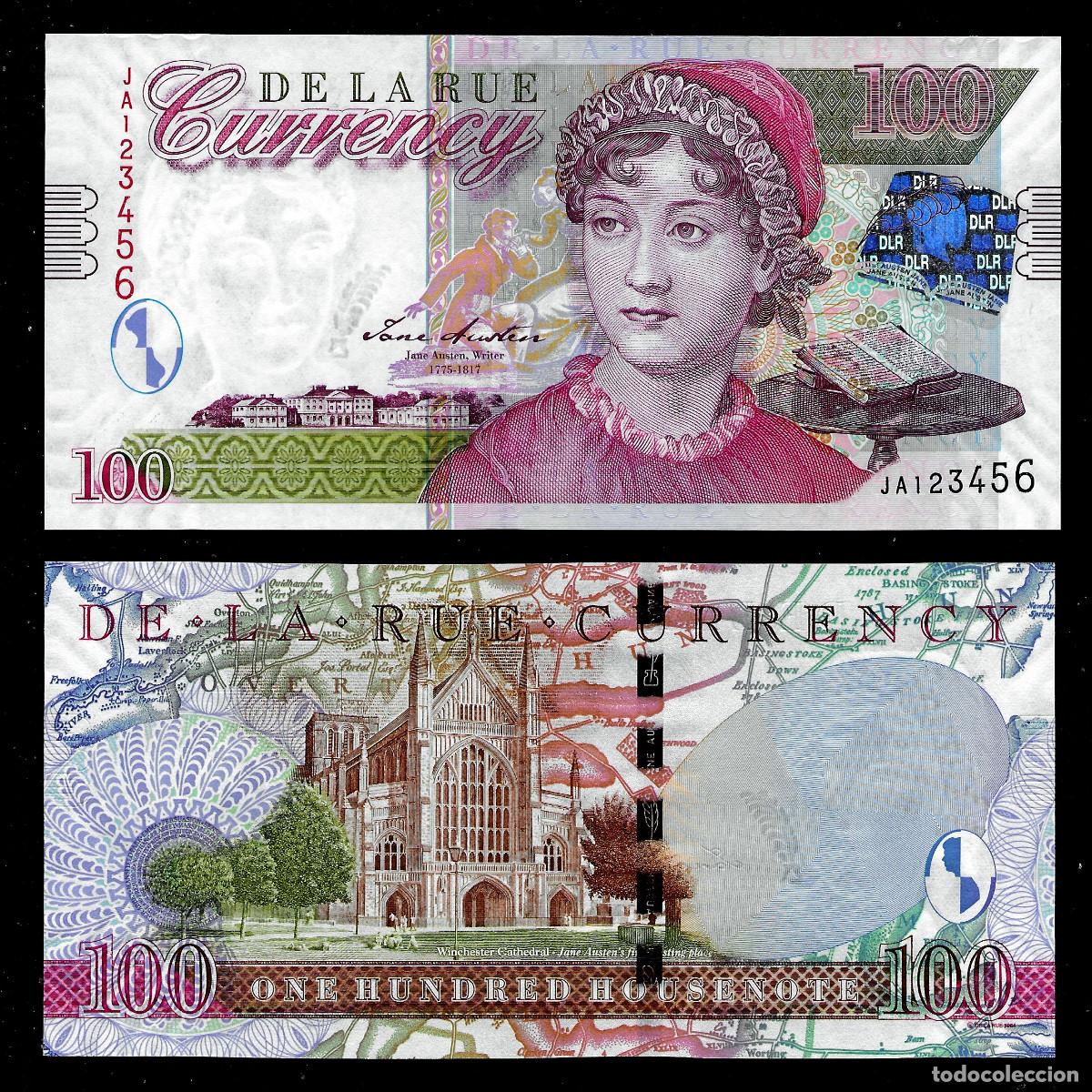 Billetes extranjeros: Test note De la Rue &rdquo;Austen 100&rdquo;, Typ A, Holo, UNC, INTAGLIO, ser.-# - Foto 1