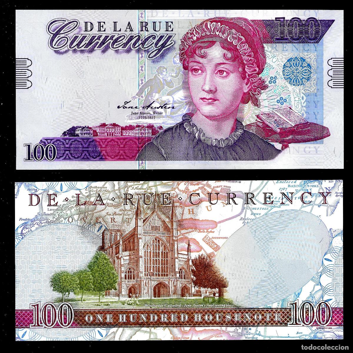 Billetes extranjeros: Test note De la Rue &rdquo;Austen 100&rdquo;, Typ B, UNC, INTAGLIO, w/o ser.-# - Foto 1