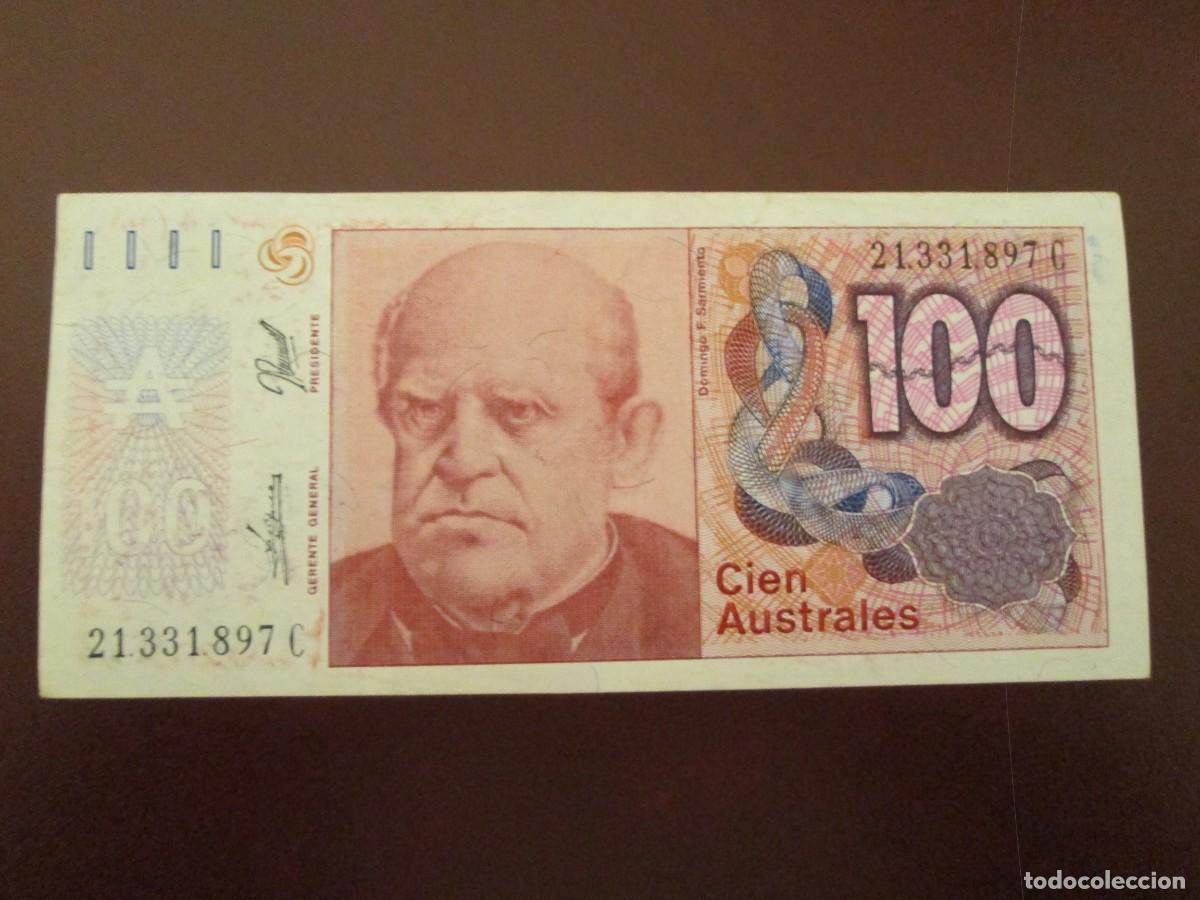 Billetes extranjeros: 100 AUSTRALES ARGENTINA - Foto 2