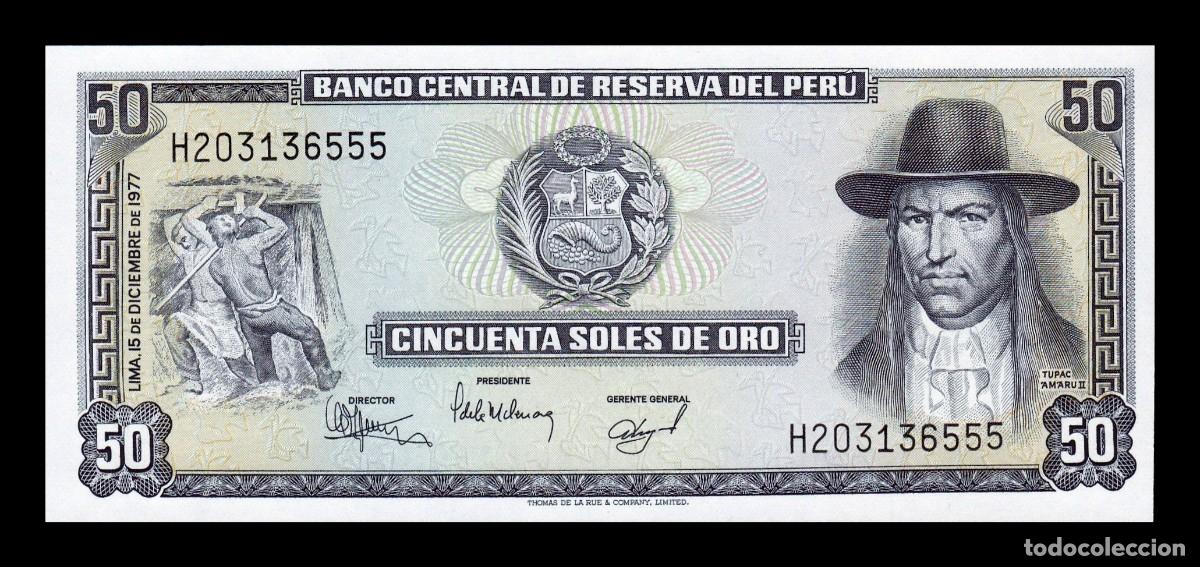 Billetes extranjeros: Per&uacute; 50 Soles de Oro 1977 Pick 113 Sc- aUnc