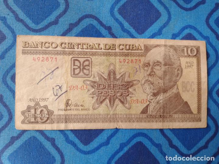 Billetes extranjeros: Cuba. 10 pesos 1997 - Foto 1