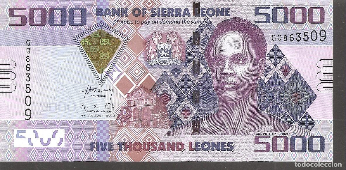 Billetes extranjeros: SIERRA LEONA 5000 LEONES 2013 SC/UNC - Foto 1