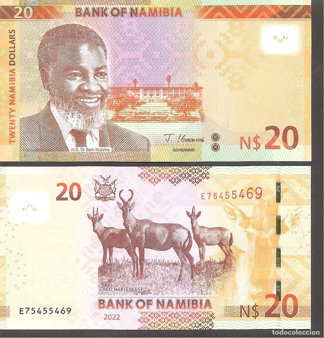 Billetes extranjeros: NAMIBIA 20 DOLLARS 2022 SC/UNC - Foto 1