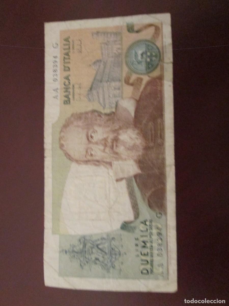 Billetes extranjeros: 2000 LIRAS REPUBLICA ITALIANA - Foto 2