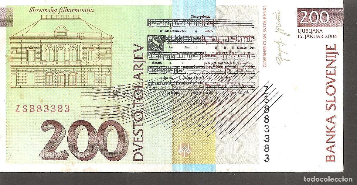 Billetes extranjeros: ESLOVENIA 200 TOLARJEV 2004 - Foto 2